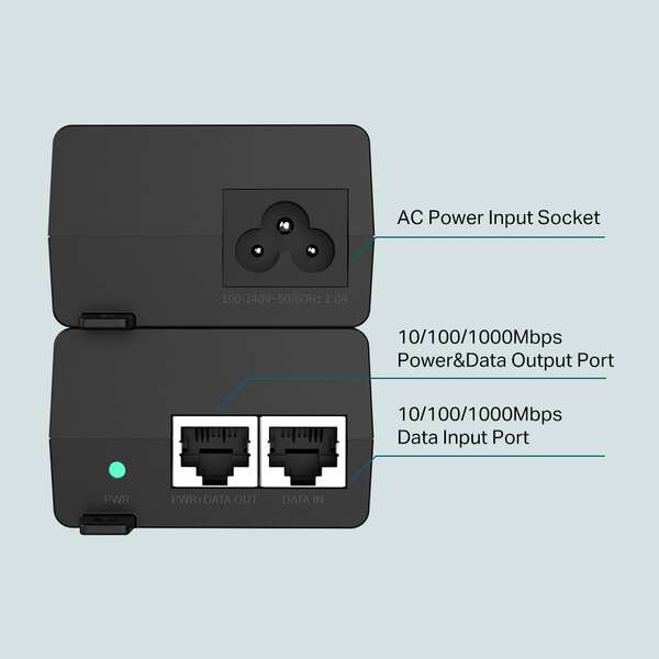 TP-Link - TL-POE160S adaptador e inyector de PoE Gigabit Ethernet