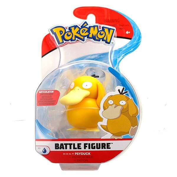 Jazwares Pokemon Battle Figure Psyduck - Figura de Coleccion - Altura 7.5cm aprox. - Fabricada en PVC 1 pieza(s)