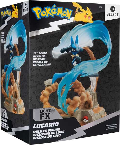 Jazwares Pokemon Lucario - Figura de Coleccion - Efectos de Iluminacion - Altura 33cm aprox. 1 pieza(s)