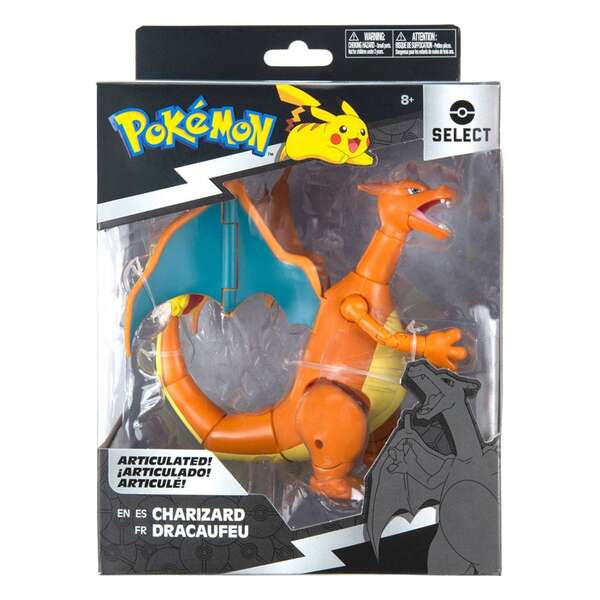 Jazwares Select Pokemon 25 Aniversario Charizard - Figura de Coleccion Articulada - Altura 15cm aprox. - Incluye Base de Sujeccion 1 pieza(s)