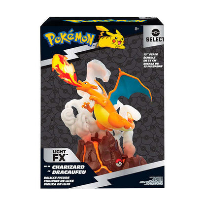 Jazwares Select Pokemon Charizard Deluxe - Figura de Coleccion - Efectos de Iluminacion - Altura 33cm aprox. 1 pieza(s)