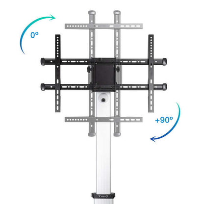 TooQ - Hera Soporte de Suelo de Aluminio con Ruedas para Pantalla 37"-86"