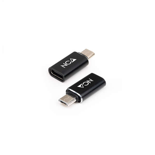 Nanocable - Adaptador Micro USB a USB-C  Micro B/M- USB-C/H  Negro