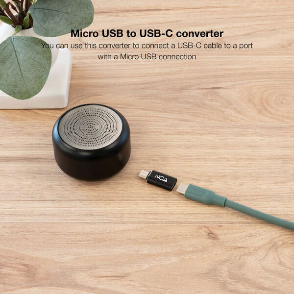 Nanocable - Adaptador Micro USB a USB-C  Micro B/M- USB-C/H  Negro