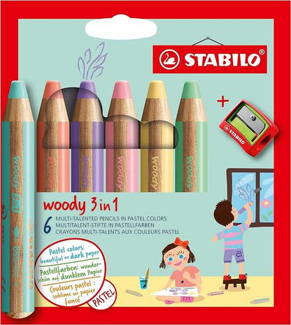 STABILO - woody 3 in 1 Colores surtidos 6 pieza(s)