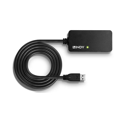 Lindy - 43159 hub de interfaz USB 3.2 Gen 1 (3.1 Gen 1) Type-A 5000 Mbit/s Negro