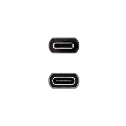 Nanocable - Cable Prolongador USB-C 3.2 Gen2x2 20Gbps 3A  4K/60Hz  USB-C/M-USB-C/H  Negro  1 m