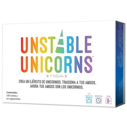 Unstable Unicorns Juego de Cartas - Tematica Fantasia  - De 2 a 8 Jugadores - A partir de 8 Años - Duracion 30-60min. aprox. 1 pieza(s)