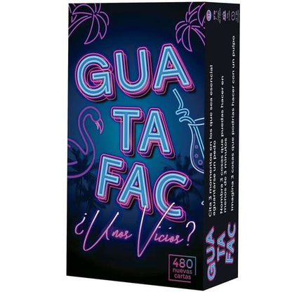 Guatafac ¿Unos Vicios? Juego de Cartas - Tematica Preguntas y Respuestas/Abstracto - De 3 a 12 Jugadores - A partir de 16 Años - Duracion 15min. aprox. 1 pieza(s)