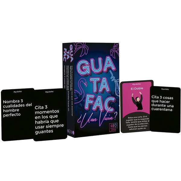 Guatafac ¿Unos Vicios? Juego de Cartas - Tematica Preguntas y Respuestas/Abstracto - De 3 a 12 Jugadores - A partir de 16 Años - Duracion 15min. aprox. 1 pieza(s)