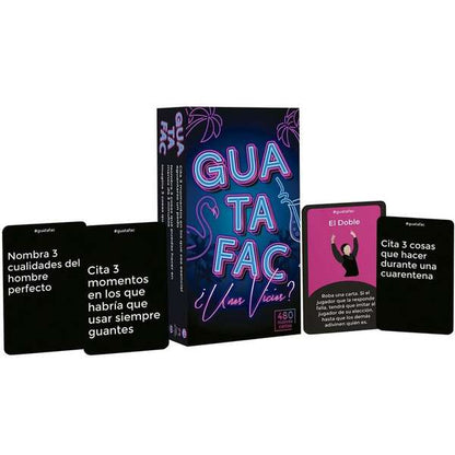 Guatafac ¿Unos Vicios? Juego de Cartas - Tematica Preguntas y Respuestas/Abstracto - De 3 a 12 Jugadores - A partir de 16 Años - Duracion 15min. aprox. 1 pieza(s)