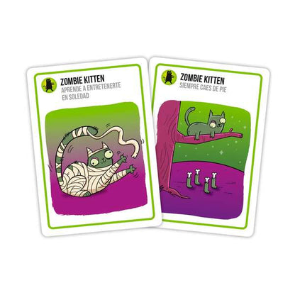 Zombie Kittens Juego de Cartas - Tematica Animales/Zombies/Humor - De 2 a 5 Jugadores - A partir de 7 Años - Duracion 15min. aprox. 1 pieza(s)