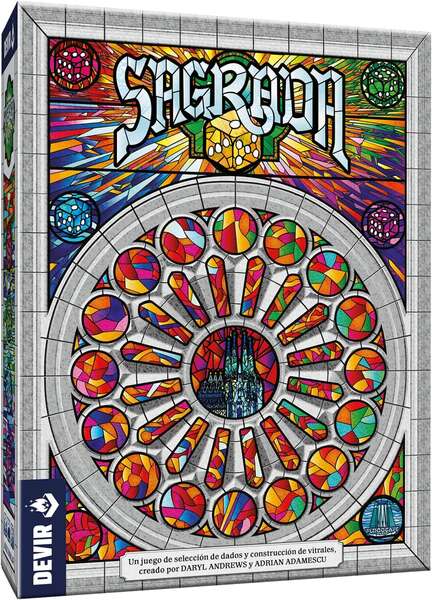 Sagrada Juego de Tablero - Tematica Historia/Construccion - De 1 a 4 Jugadores - A partir de 14 Años - Duracion 45min. aprox. 1 pieza(s)