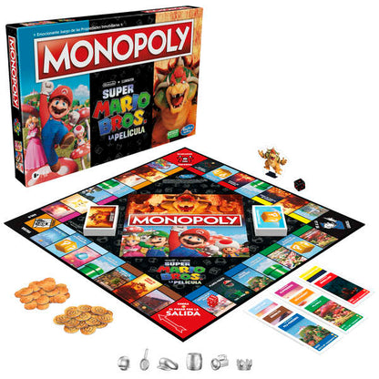 Monopoly Super Mario Bros La Pelicula Juego de Tablero - Tematica Compra/Venta/Videojuegos - De 2 a 6 Jugadores - A partir de 8 Años - Duracion 45min. aprox. 1 pieza(s)