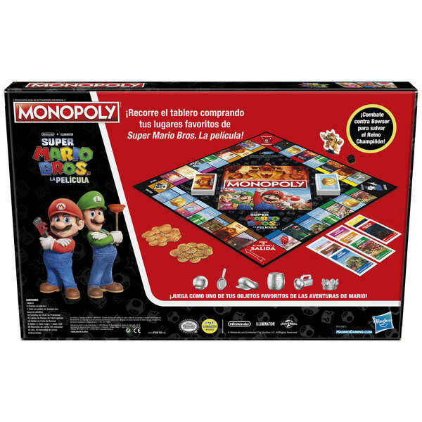 Monopoly Super Mario Bros La Pelicula Juego de Tablero - Tematica Compra/Venta/Videojuegos - De 2 a 6 Jugadores - A partir de 8 Años - Duracion 45min. aprox. 1 pieza(s)