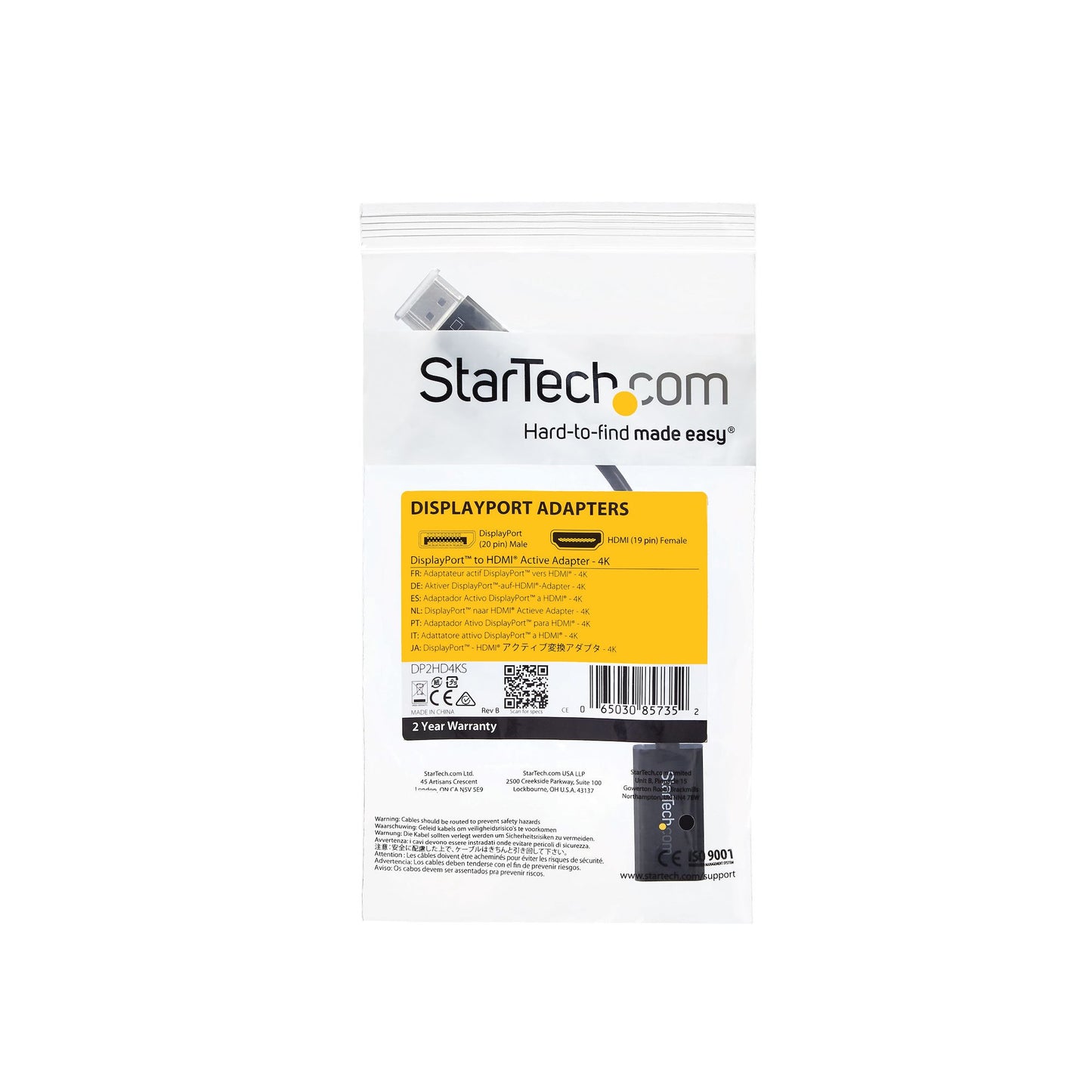 StarTech.com - Conversor de Vídeo DisplayPort a HDMI con Audio  Adaptador Activo DP 1.2 para Ordenadores de Sobremesa/Laptops  4K @ 30Hz