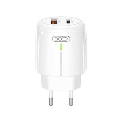 XO Cargador de Corriente L114 18W Tipo C + USB - Color Blanco 1 pieza(s)