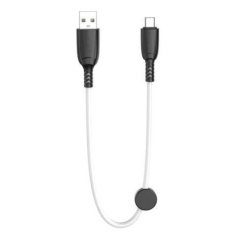 XO Cable NB247 Carga Rapida USB - Micro USB - 6A - 25cm con Clip - Color Blanco 1 pieza(s)