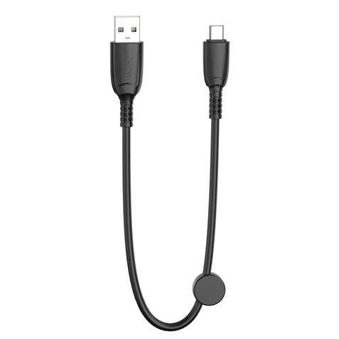 XO Cable NB247 Carga Rapida USB - Micro USB - 6A - 25cm con Clip - Color Negro 1 pieza(s)