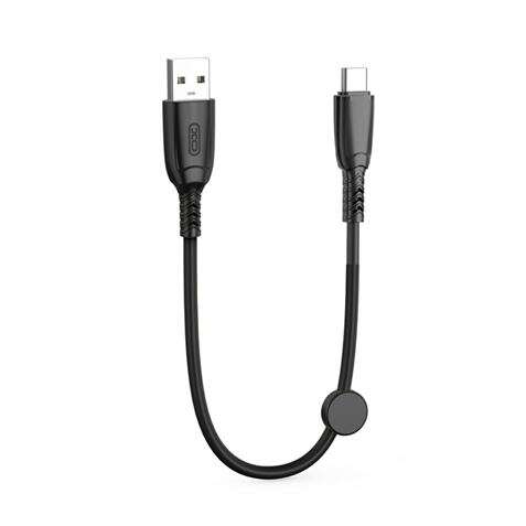 XO Cable NB247 Carga Rapida USB - Tipo C - 6A - 25cm con Clip - Color Negro 1 pieza(s)