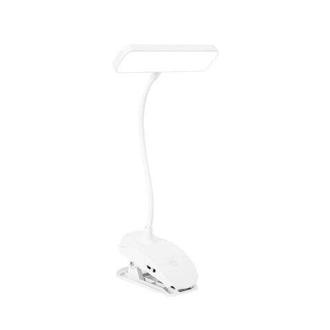 XO Lampara LED con Bater Y Pinza - 3 Temperaturas de Luz - Plegable - Color Blanco 1 pieza(s)