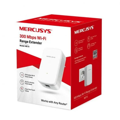 Mercusys - ME10 ampliador de red Repetidor de red Blanco 10  100 Mbit/s