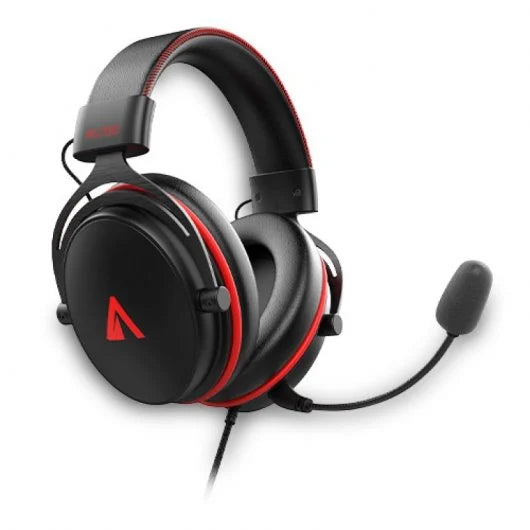 Abysm AG700 Auriculares Gaming 7.1 con Microfono Extraible - Diadema Ajustable - Almohadillas Acolchadas - Controles en Cable - Cable de 1.20m - Color Negro/Rojo 1 pieza(s)