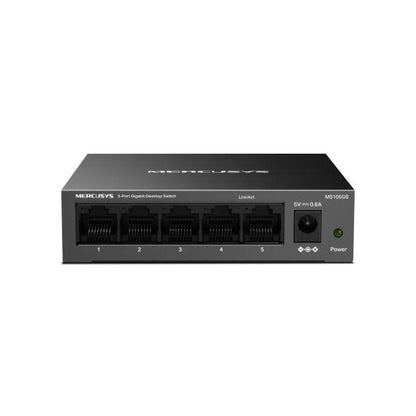 Mercusys - MS105GS switch No administrado Gigabit Ethernet (10/100/1000) Negro