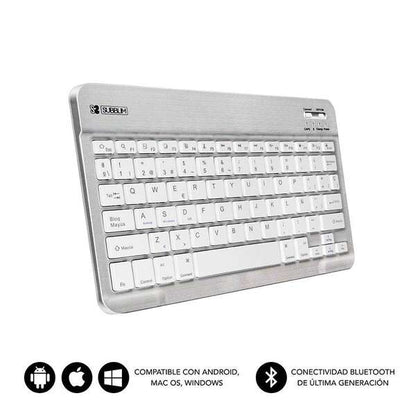 SUBBLIM - Teclado Bluetooth Smart BT Keyboard Silver