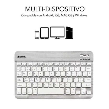 SUBBLIM - Teclado Bluetooth Smart BT Keyboard Silver