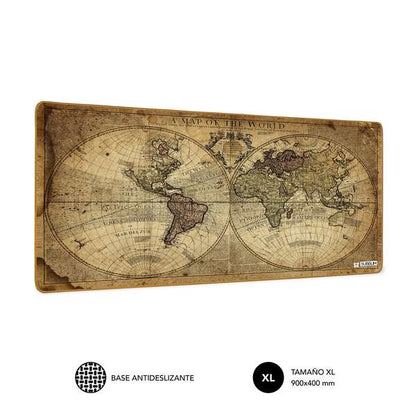 SUBBLIM - Alfombrilla Ratón Vintage World XL Mouse Pad 900x400x3