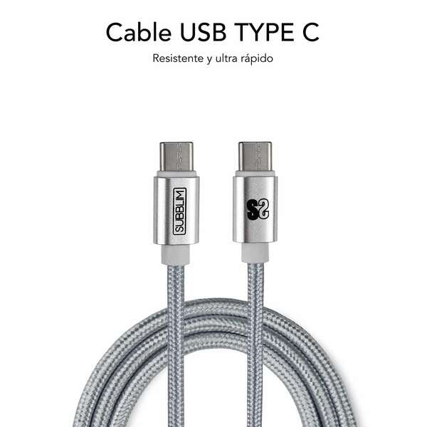 SUBBLIM - CARGADOR ULTRA RAPIDO 2xUSB DE PARED PD25W+QC3.0+Cable C to C y lightning Blanco