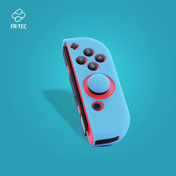 FR-TEC Funda Protectora Silicona Joycon Skin + Grip Derecho - Grip para Mayor Agarre - Proteccion contra Rayaduras - Mejora y Personaliza Tu Experiencia de Juego - Color Azul 1 pieza(s)