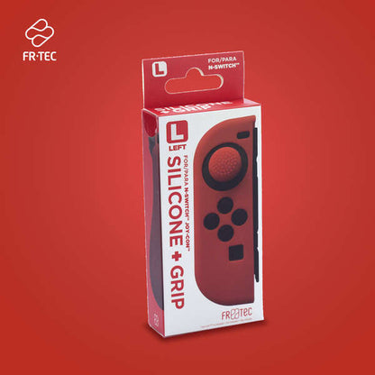 FR-TEC Funda Protectora de Silicona Joycon Skin + Grip Izquierdo - Grip para Mayor Agarre y Precision - Proteccion contra Rayaduras - Mejora y Personaliza Tu Experiencia de Juego - Color Rojo 1 pieza(s)