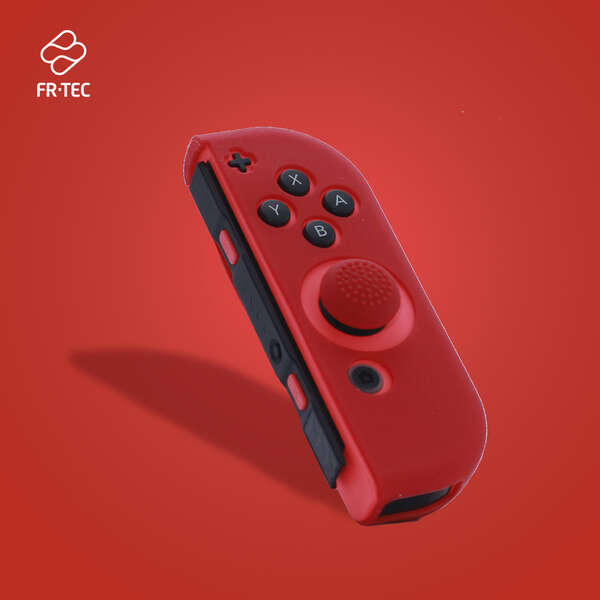 FR-TEC Funda Protectora de Silicona Joycon Skin + Grip Derecho - Grip para Mayor Agarre - Proteccion contra Rayaduras - Mejora y Personaliza Tu Experiencia de Juego - Color Rojo 1 pieza(s)