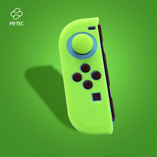 FR-TEC Funda Protectora de Silicona Joycon Silicone Skin + Grip Derecho - Grip para Mayor Agarre - Proteccion contra Rayaduras - Mejora y Personaliza Tu Experiencia de Juego - Color Verde 1 pieza(s)