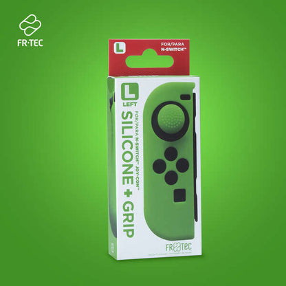 FR-TEC Funda Protectora de Silicona Joycon Silicone Skin + Grip Derecho - Grip para Mayor Agarre - Proteccion contra Rayaduras - Mejora y Personaliza Tu Experiencia de Juego - Color Verde 1 pieza(s)