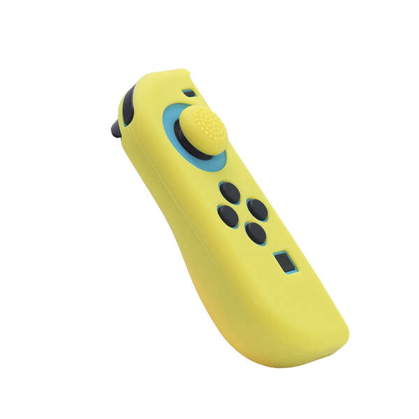 FR-TEC Funda Protectora de Silicona Joycon Skin + Grip Izquierdo - Mayor Agarre y Precision - Evita Rayaduras - Mejora y Personaliza Tu Experiencia de Juego - Color Amarillo 1 pieza(s)