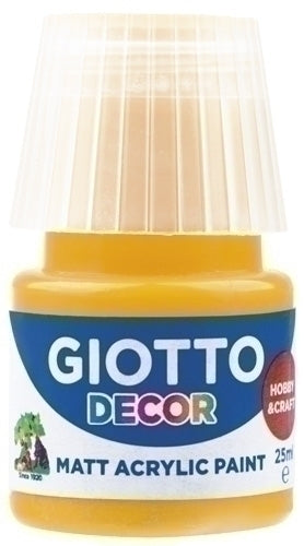 Giotto - PINTURA ACRIL.GIOTTO 25 ml AMARILLO OSCU - Pack de 6 unidades