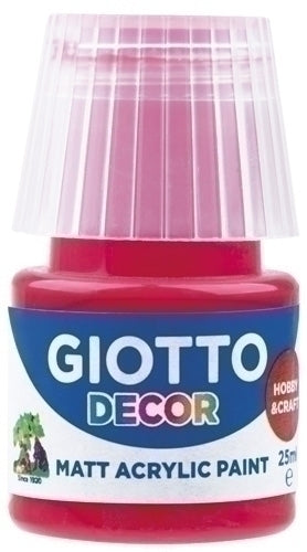 Giotto - PINTURA ACRIL.GIOTTO 25 ml ROJO BERMELLO - Pack de 6 unidades