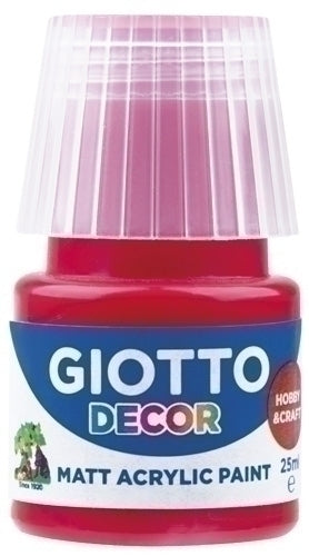 Giotto - PINTURA ACRIL.GIOTTO 25 ml ROJO ESCARLAT - Pack de 6 unidades