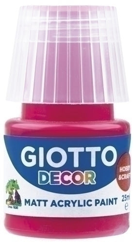 Giotto - PINTURA ACRIL.GIOTTO 25 ml ROJO CARMIN - Pack de 6 unidades