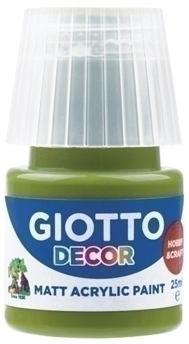 Giotto - PINTURA ACRIL.GIOTTO 25 ml VERDE OLIVA - Pack de 6 unidades