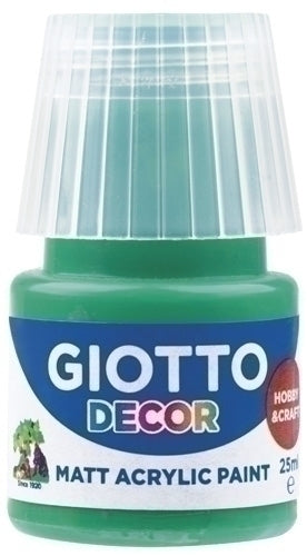 Giotto - PINTURA ACRIL.GIOTTO 25 ml VERDE ESMERAL - Pack de 6 unidades