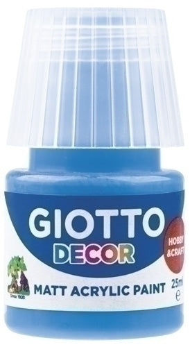 Giotto - PINTURA ACRIL.GIOTTO 25 ml AZUL CYAN - Pack de 6 unidades