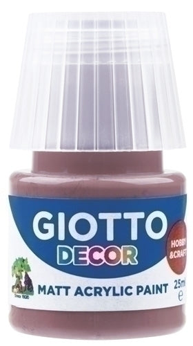 Giotto - PINTURA ACRIL.GIOTTO 25 ml MARRON TIERRA - Pack de 6 unidades