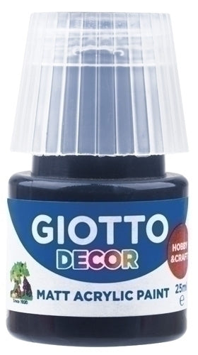 Giotto - PINTURA ACRIL.GIOTTO 25 ml NEGRO - Pack de 6 unidades