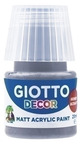 Giotto - PINTURA ACRIL.GIOTTO 25 ml GRIS OSCURO - Pack de 6 unidades