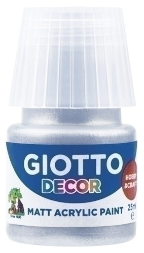 Giotto - PINTURA ACRIL.GIOTTO 25 ml PLATA - Pack de 6 unidades