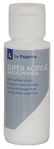 La Pajarita - PINTURA ACRIL.PAJARITA 60 ml BLANCO A-01 - Pack de 6 unidades